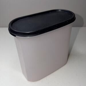 Tupperware Modular Mates Oval #3 Food Storage Organization Black Seal
